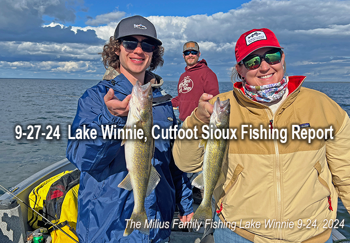 image links to fishing report from Lake Winnibigoshish from Bowen Lodge