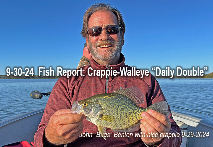 image links to fishing report by Jeff Sundin about crappie and walleye fishing 