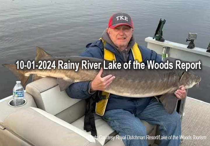 image links to fishing report about lake of the woods and the rainy river