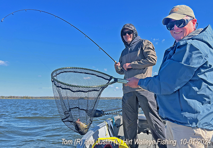 image of Tom and Justin Hirt walleye fishing in Minnesota