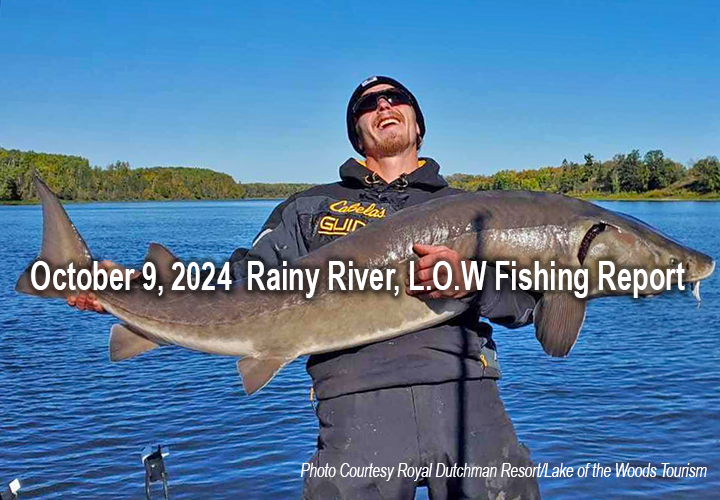 image links to fishing report from the Rainy River