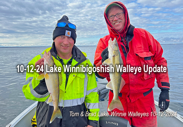 image links to walleye fishing update from Lake Winnibigoshish 