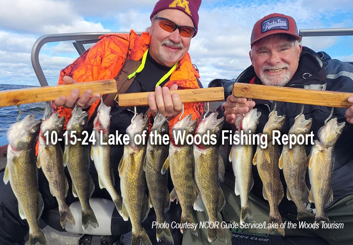 image links to fishing report from Lake of the Woods and the Rainy River