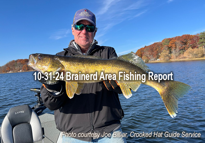 image links to fishing report from the Brainerd MN area