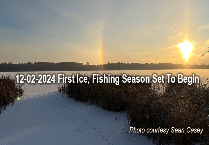 image links to ice fishing report from north central Minnesota