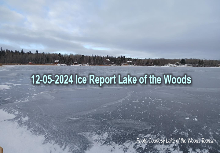 image links to ice fishing report from Lake of the Woods