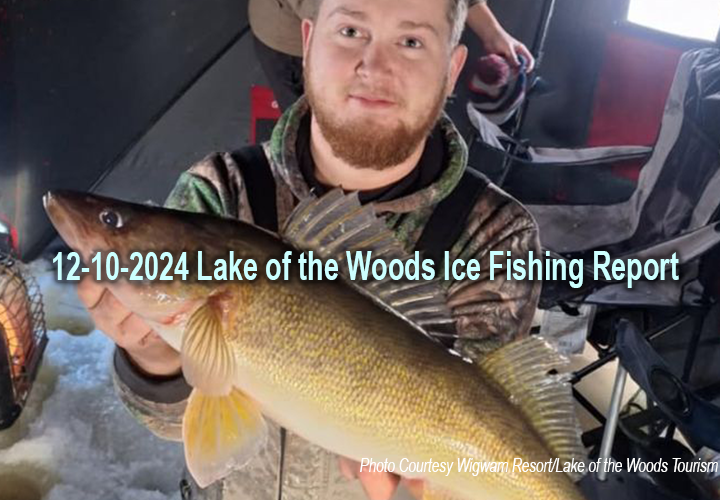 image links to ice fishing report from Lake of the Woods