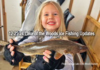 image of young girl with nice sauger caught on the Rainy River