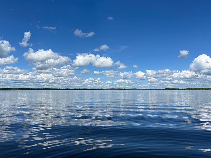 image of sunny, calm day on the water