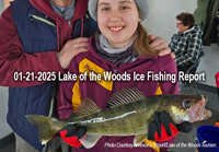 image links to fishing report from Lake of the Woods