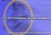 image of Leech Lake map showing what a steep brekline looks like on a chart