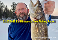 image links to ice fishing report from the Ely Minnesota region