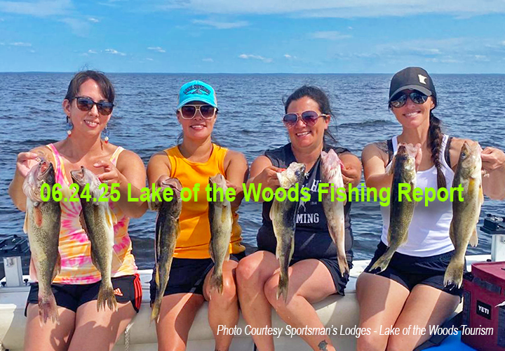image links to fishing report from Lake of the Woods 