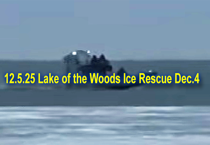 image links to story about an ice angler rescued from Lake of the Woods on December 4th