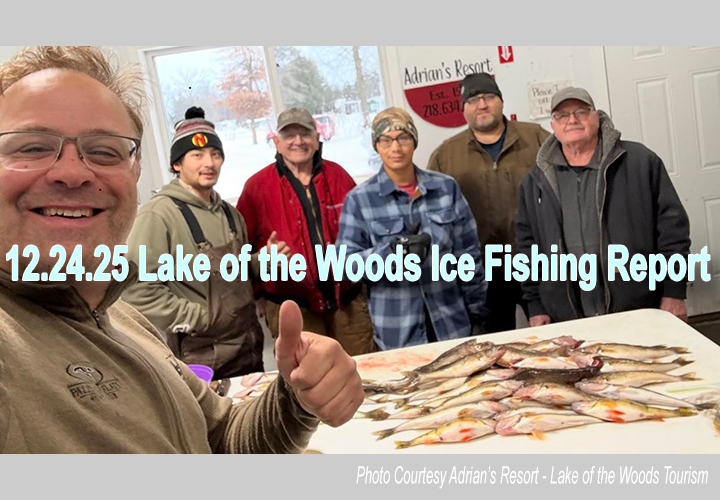 image links to ice fishing report from Lake of the Woods