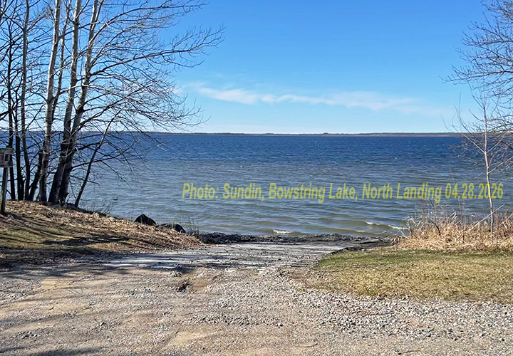 image of the boat ramp on Bowstring Lake north landing off Itasca County Road 35 north of Deer River Minnesota