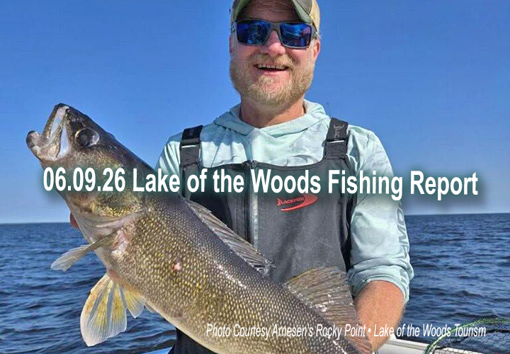 image links to fishing report from Lake of the Woods 