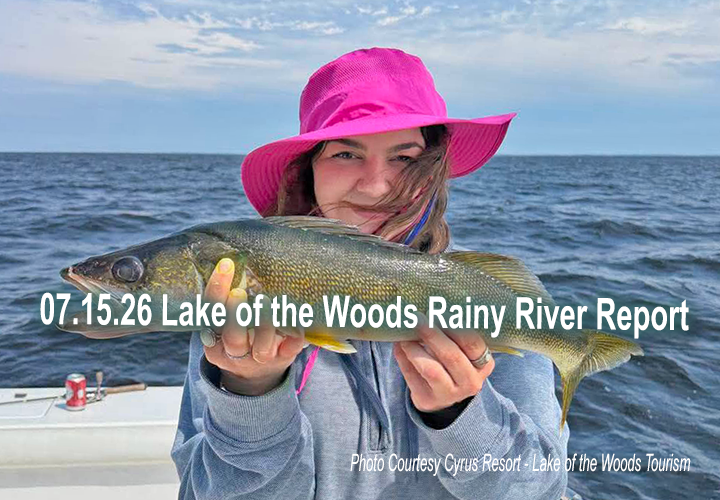 image links to fishing report from Lake of the Woods 
