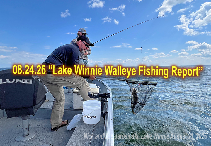 image links to fishing report from Lake Winnie and Cutfoot Sioux lakes