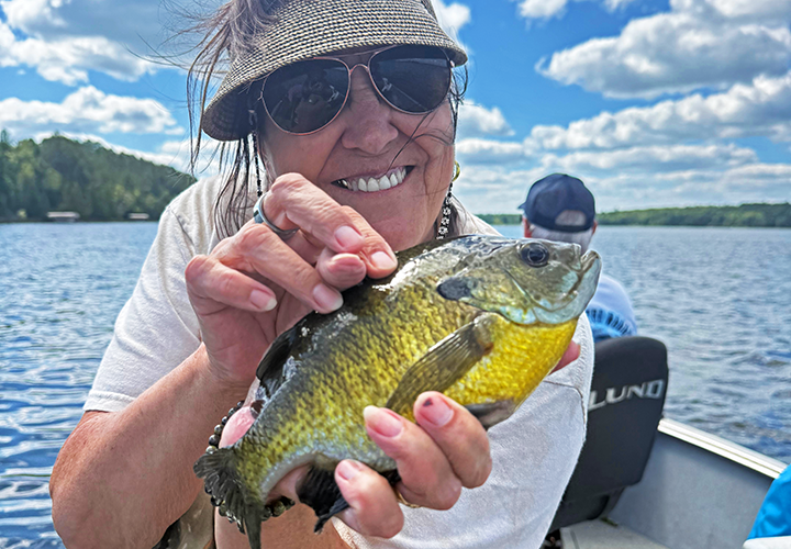 image of Cyndi Sue Guanzinni with nice bluegill 