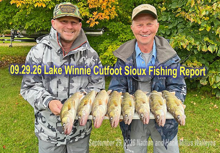 image links to walleye fishing report from Lake Winnibigoshish