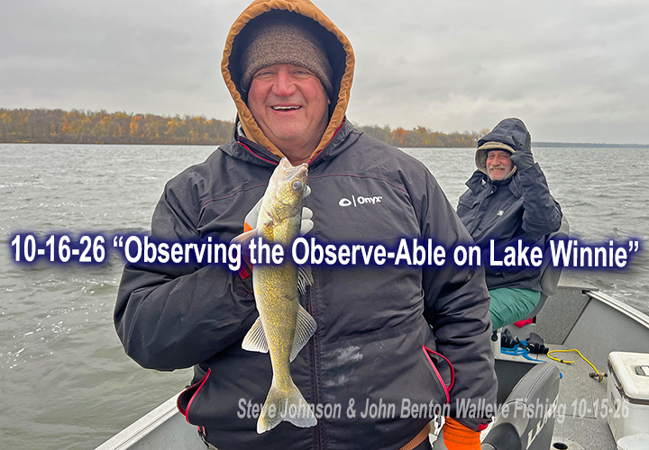 image links to walleye fishing report from Lake Winnibigoshish by Jeff Sundin 